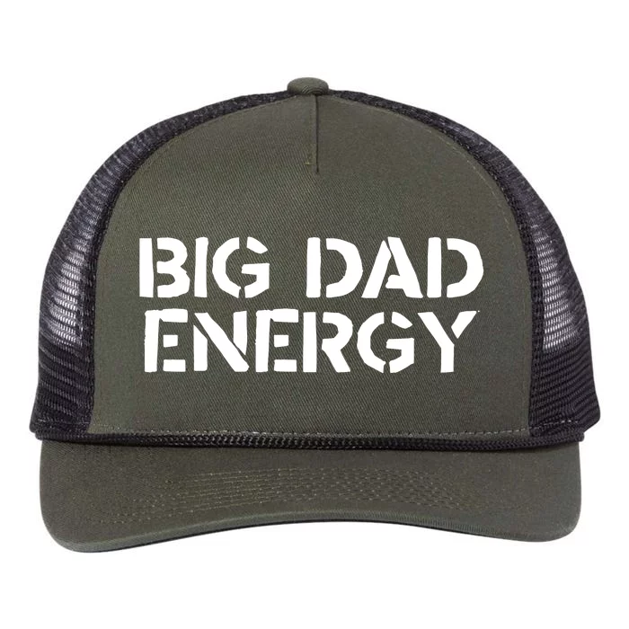 Dudedad The Dad Bod Mowing Company Big Dad Energy Retro Rope Trucker Hat Cap