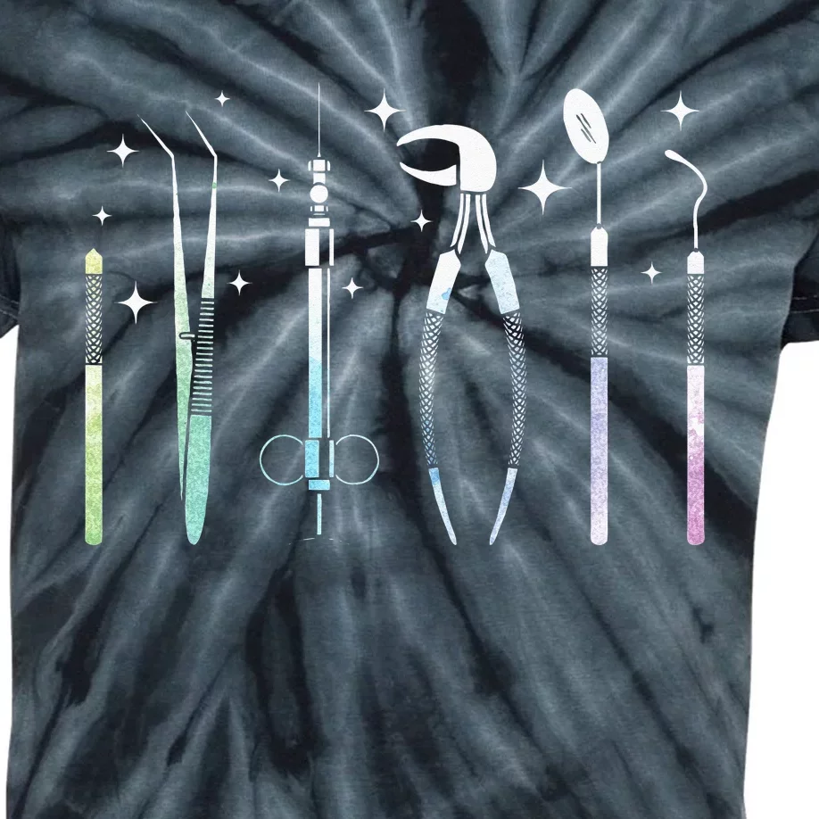 Dentist Tools Dental Assistant Technician Dentistry DDS Kids Tie-Dye T-Shirt