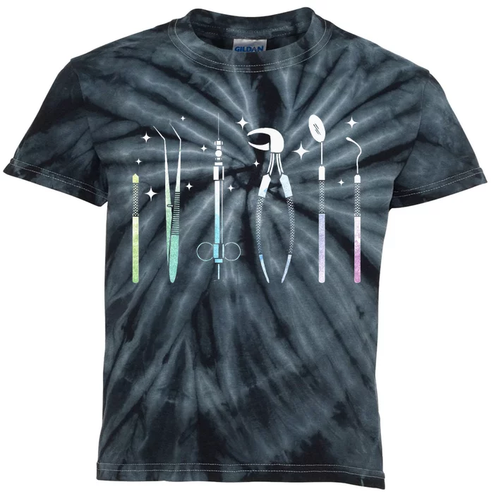 Dentist Tools Dental Assistant Technician Dentistry DDS Kids Tie-Dye T-Shirt