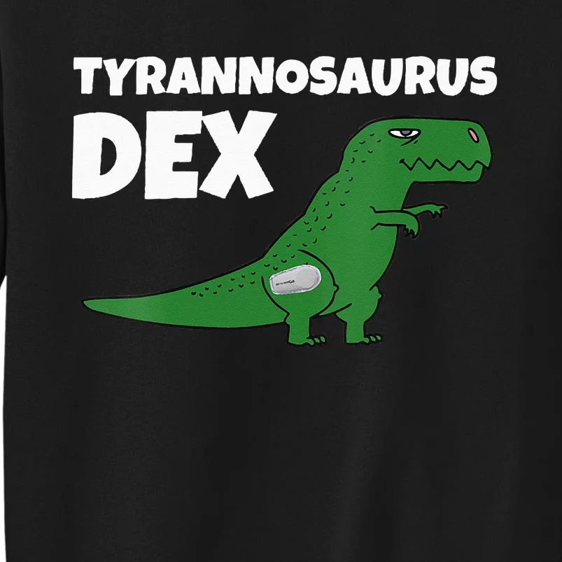 DiaBeTees Tyrannosaurus Dex Diabetes Awareness Tall Sweatshirt