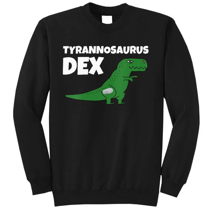 DiaBeTees Tyrannosaurus Dex Diabetes Awareness Tall Sweatshirt