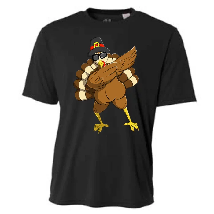 Dabbing Turkey Dabbing Thanksgiving Turkey Thanksgiving Day Cooling Performance Crew T-Shirt