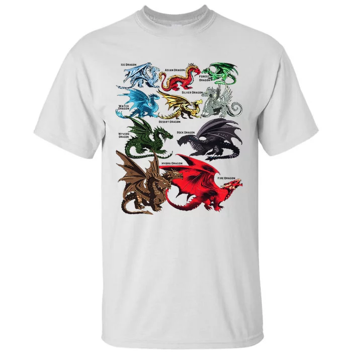 Dragon Types Dragon Lovers Dragons Tall T-Shirt