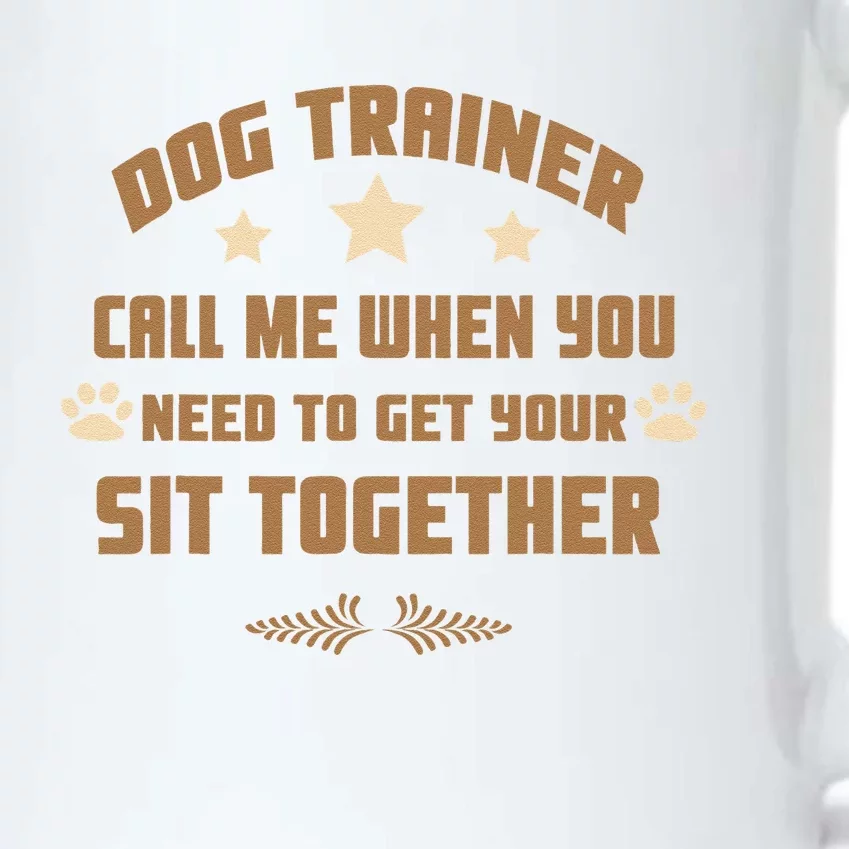 Dog Trainer Dog Commands Sit Together Obedience Dog Training Black Color Changing Mug