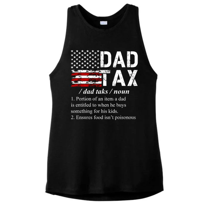 Dad Tax Definition Funny Fathers Day Ladies Tri-Blend Wicking Tank