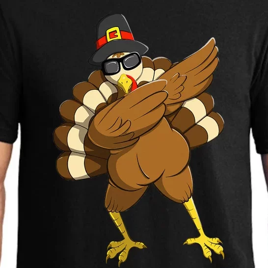 Dabbing Turkey Dabbing Thanksgiving Turkey Thanksgiving Day Pajama Set