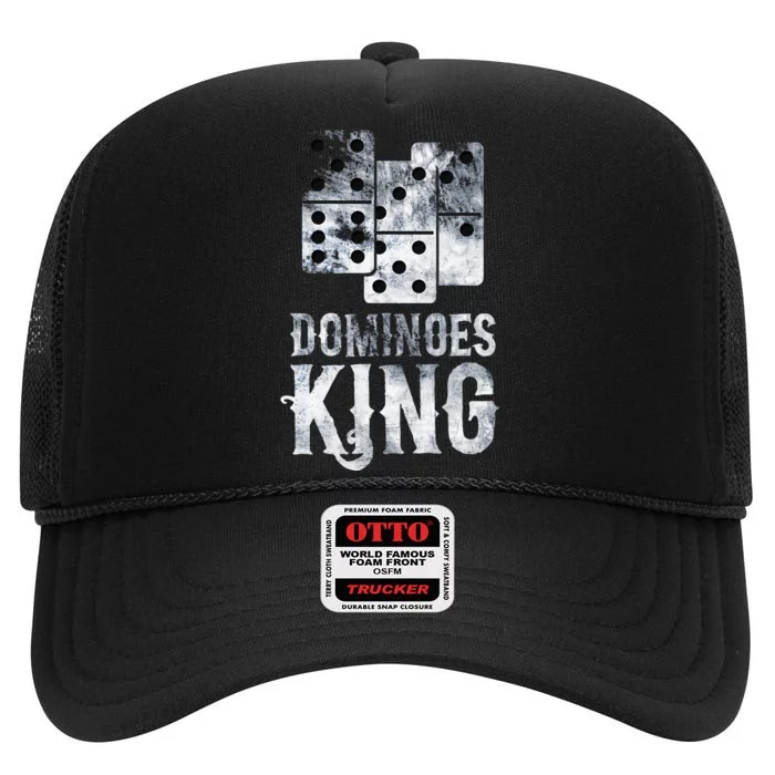 Dominoes Tiles Domino Player Dominoes Lover High Crown Mesh Trucker Hat