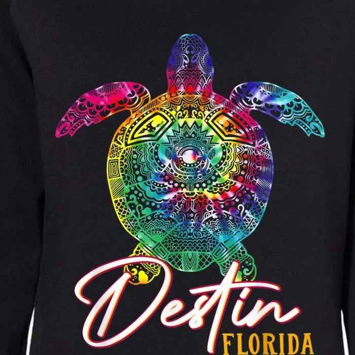 Destin Tie Dye Sea Turtle Florida Matching Family Vacation Womens California Wash Sweatshirt