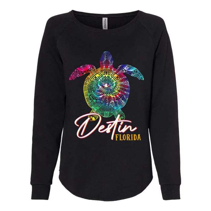 Destin Tie Dye Sea Turtle Florida Matching Family Vacation Womens California Wash Sweatshirt