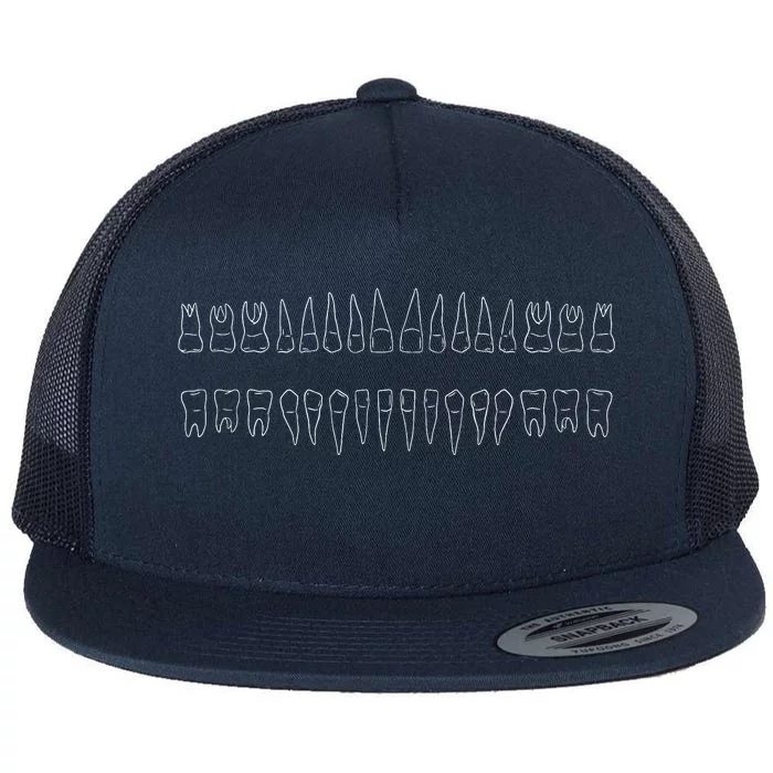 Dentist Teeth Flat Bill Trucker Hat