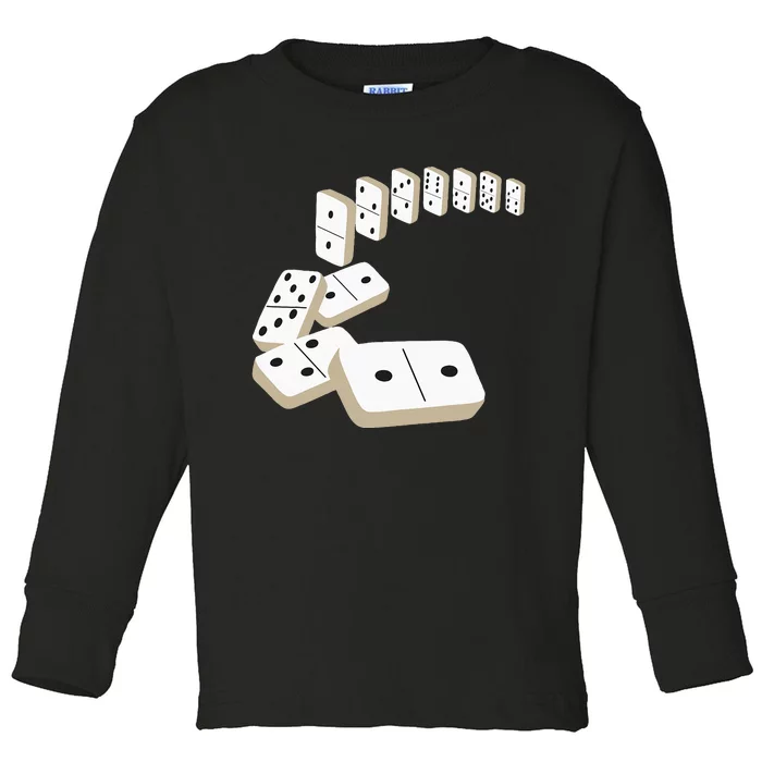 Dominoes Tiles Domino Player Dominoes Lover Toddler Long Sleeve Shirt