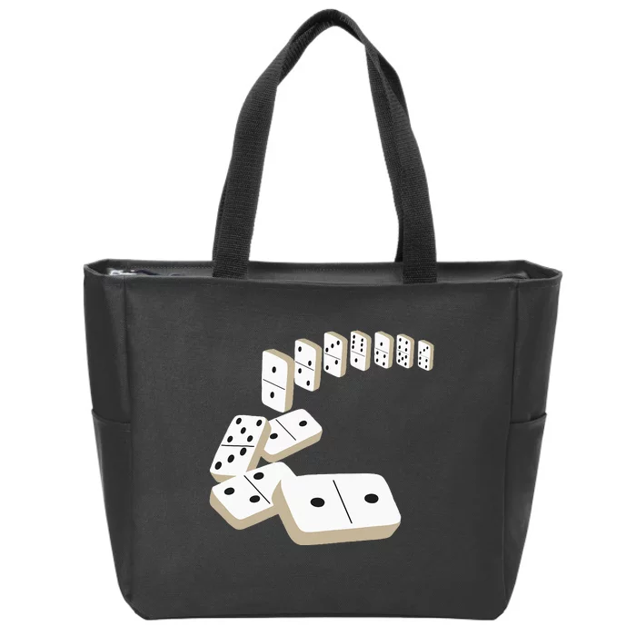 Dominoes Tiles Domino Player Dominoes Lover Zip Tote Bag