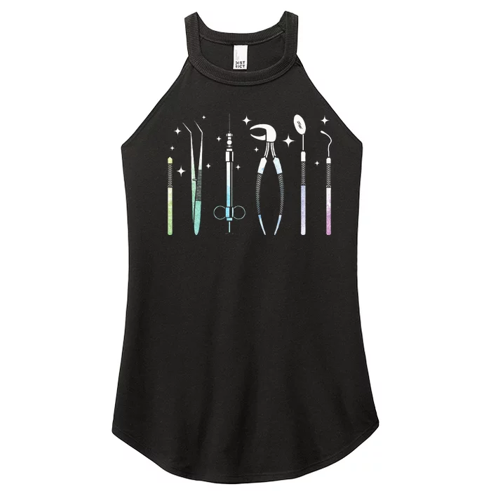 Dentist Tools Dental Assistant Technician Dentistry DDS Women’s Perfect Tri Rocker Tank