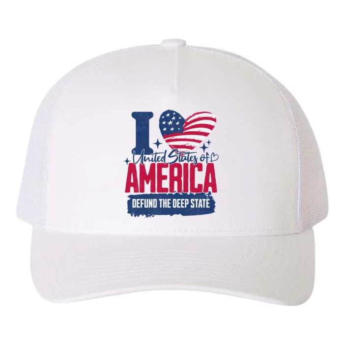 Defund The Deep State MAGA Conservative Republican Fourth Of July Yupoong Adult 5-Panel Trucker Hat