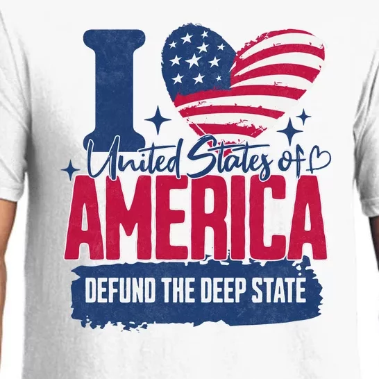 Defund The Deep State MAGA Conservative Republican Fourth Of July Pajama Set