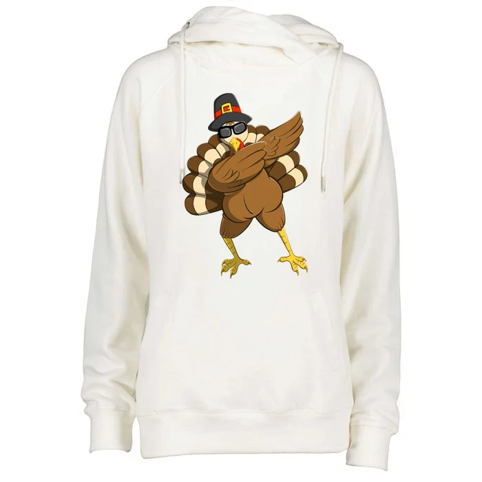 Dabbing Turkey Dabbing Thanksgiving Turkey Thanksgiving Day Gift Womens Funnel Neck Pullover Hood