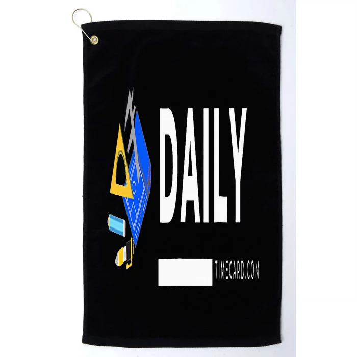 Daily Timecard Platinum Collection Golf Towel