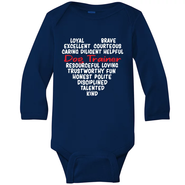 Dog Training Dog Trainer Gift Baby Long Sleeve Bodysuit