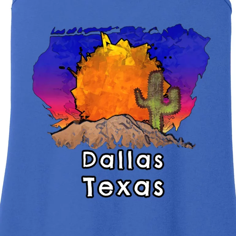 Dallas Texas Desert Themed Gift Ladies Essential Tank