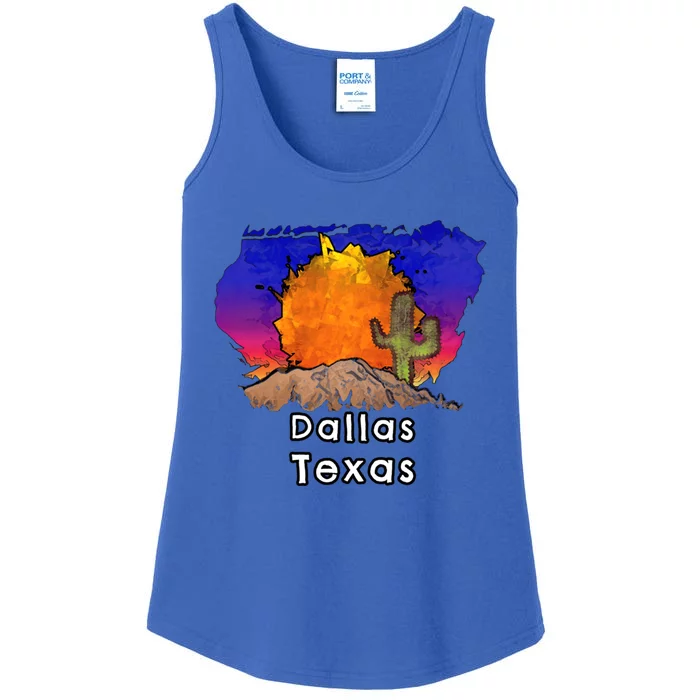 Dallas Texas Desert Themed Gift Ladies Essential Tank