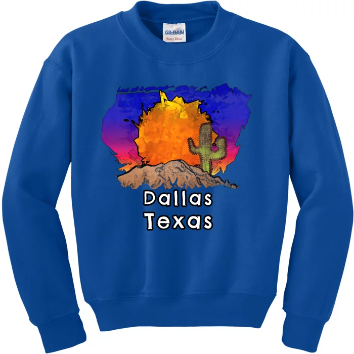 Dallas Texas Desert Themed Gift Kids Sweatshirt