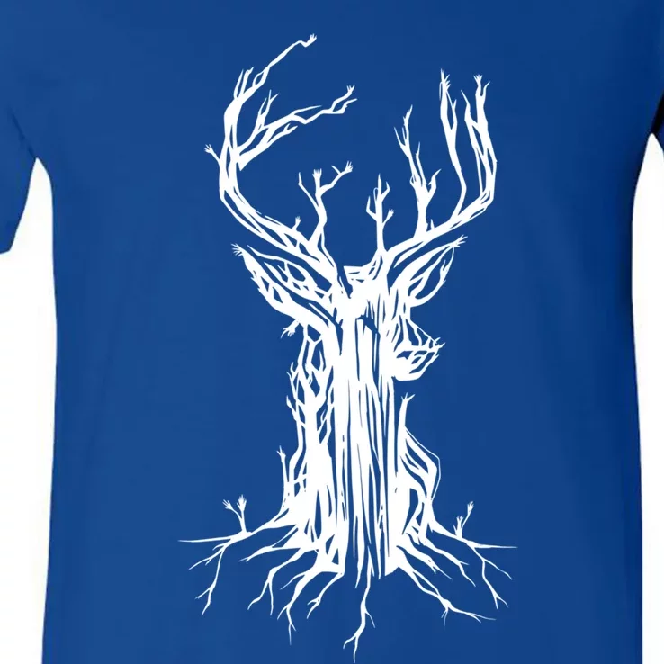 Deer Tree Deer Hunting Hunters Graphic Gift V-Neck T-Shirt