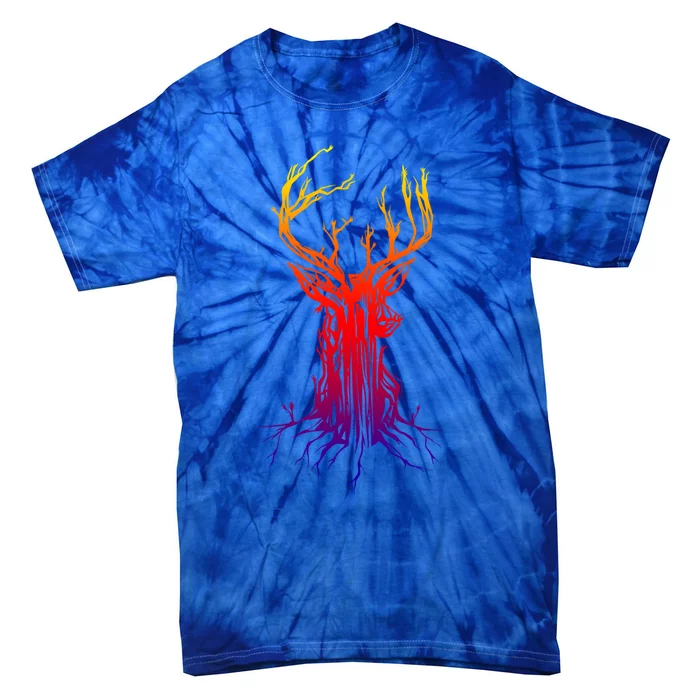 Deer Tree Deer Hunting Hunters Graphic Cool Gift Tie-Dye T-Shirt