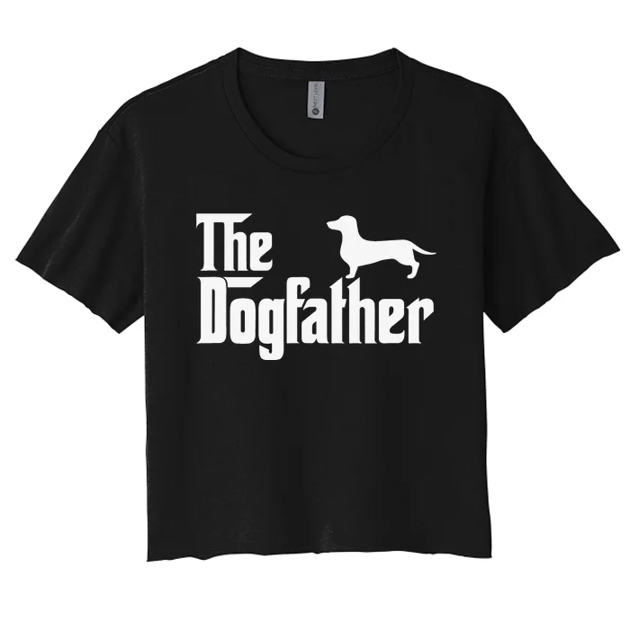 Dachshund The DogFather Women's Crop Top Tee