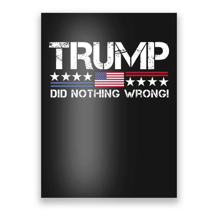 Donald Trump Did Nothing Wrong Poster