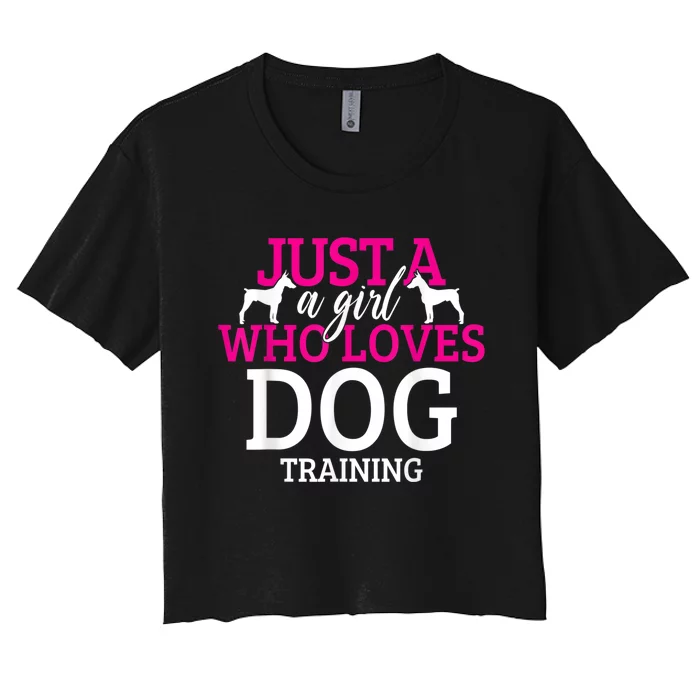 Dog Training Dog Trainer Women's Crop Top Tee