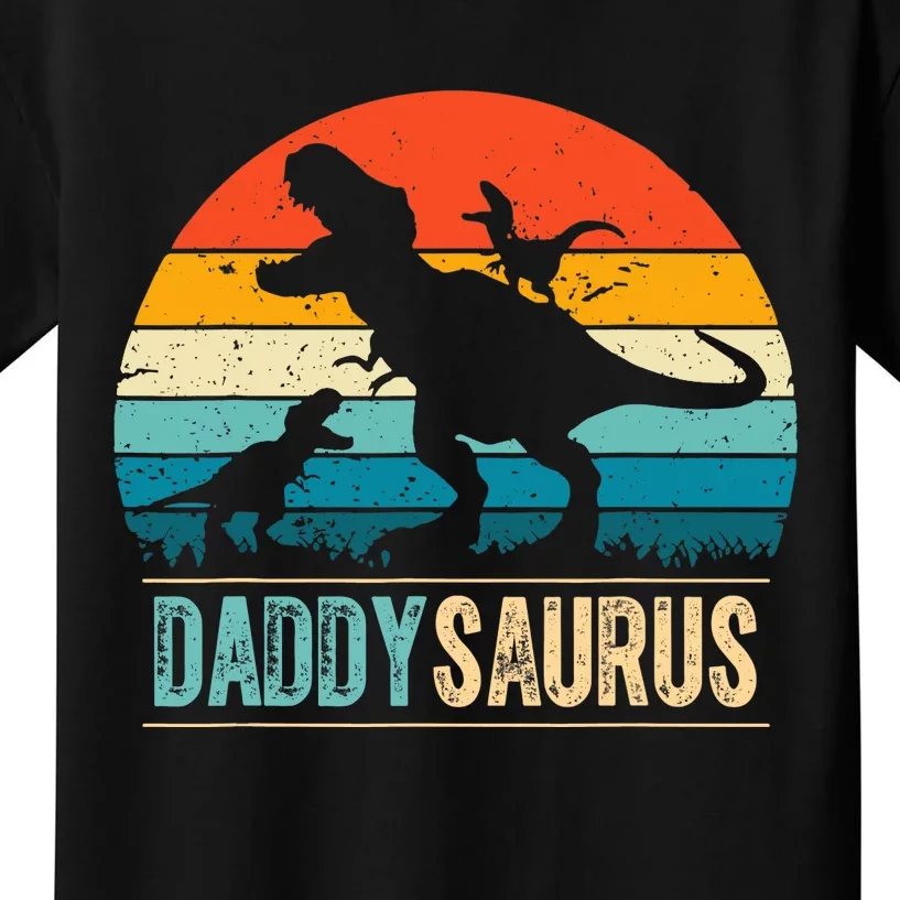 Daddysaurus T-Rex Dad Dinosaur Daddy Saurus Fathers Day Kids T-Shirt