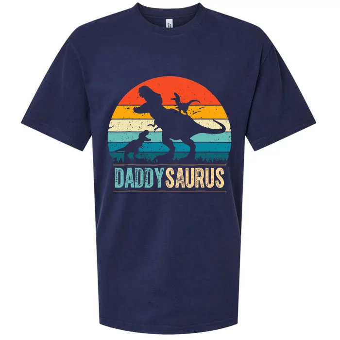 Daddysaurus T-Rex Dad Dinosaur Daddy Saurus Fathers Day Sueded Cloud Jersey T-Shirt