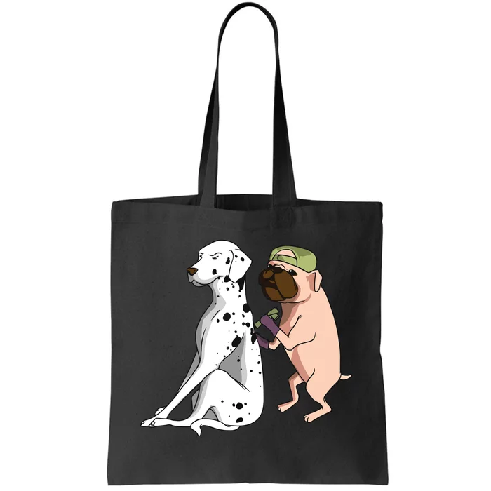 Dalmatian Tattoo Dog Lover Funny Pug Cute Dogs Tote Bag