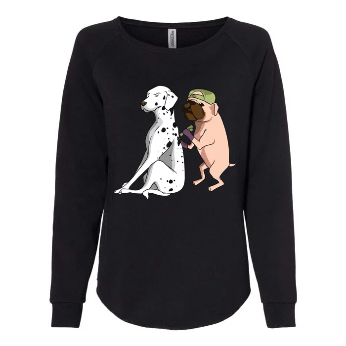 Dalmatian Tattoo Dog Lover Funny Pug Cute Dogs Womens California Wash Sweatshirt