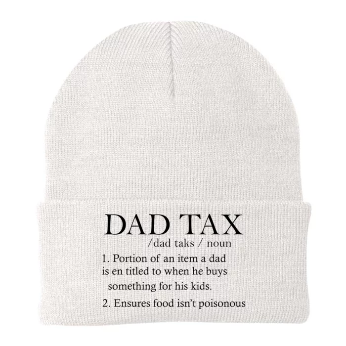 Dad Tax Definition Funny Daddy Family Knit Cap Winter Beanie