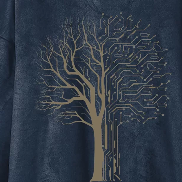 Digital Tree Hooded Wearable Blanket