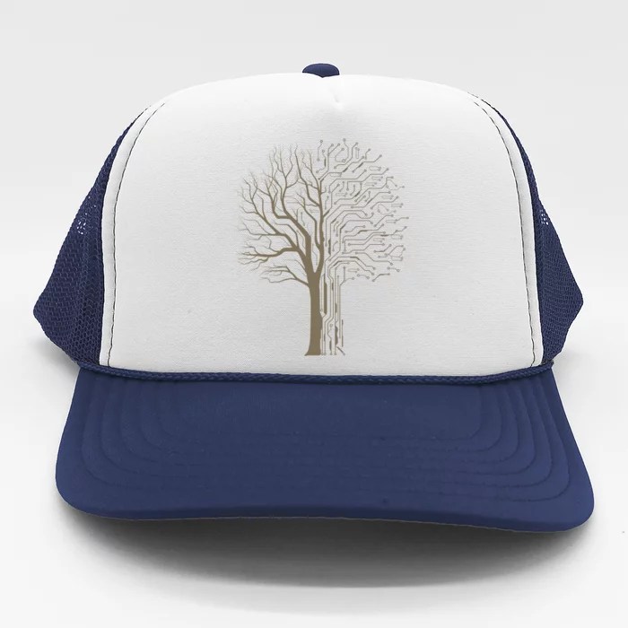 Digital Tree Trucker Hat