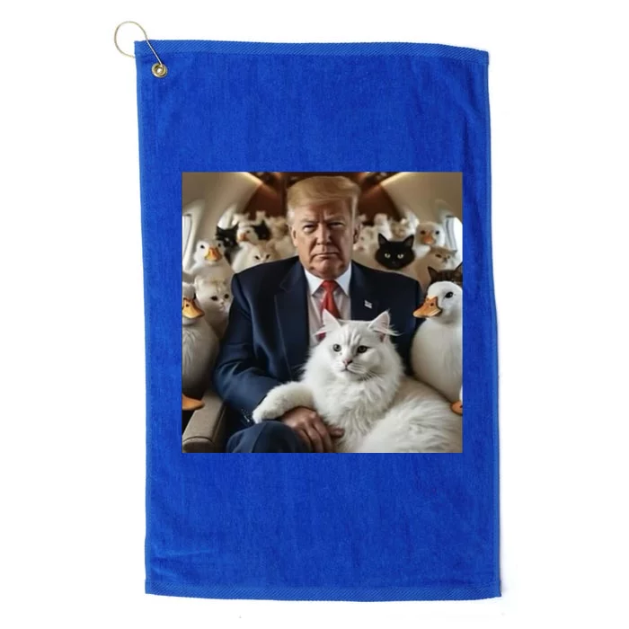 Donald Trump Duck Cat Vote 2024 Platinum Collection Golf Towel