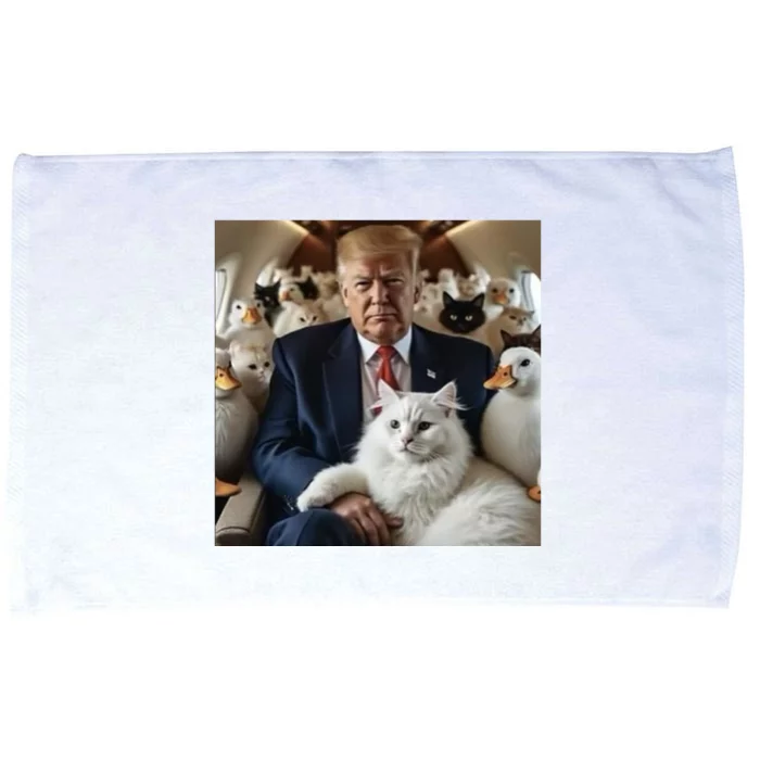 Donald Trump Duck Cat Vote 2024 Microfiber Hand Towel