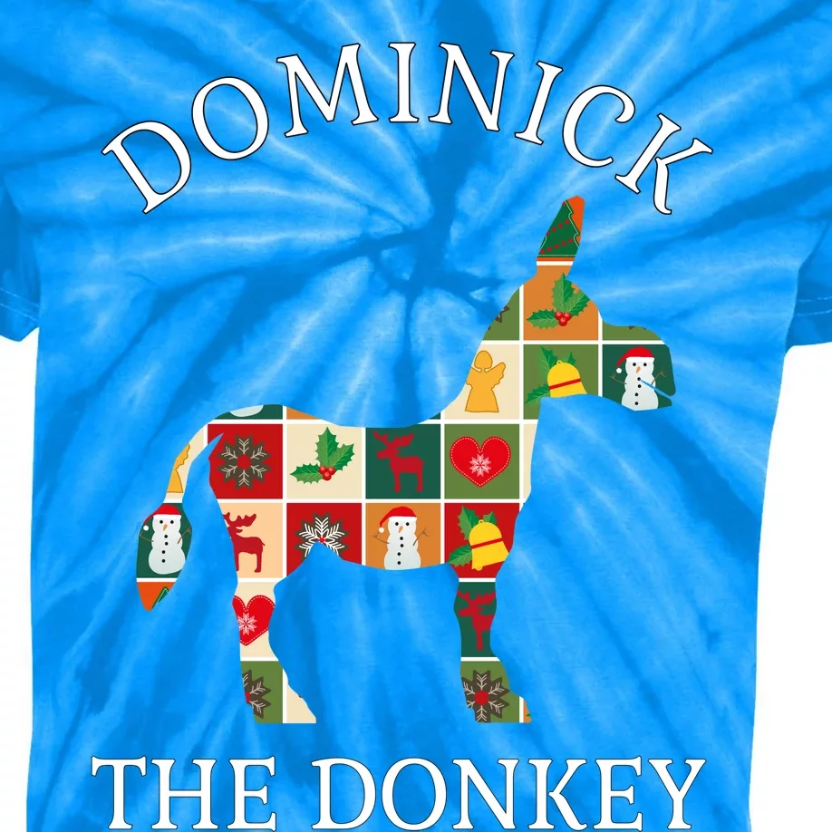 Dominick The Donkey Italian Christmas Gift Kids Tie-Dye T-Shirt