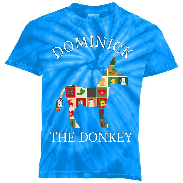 Dominick The Donkey Italian Christmas Gift Kids Tie-Dye T-Shirt