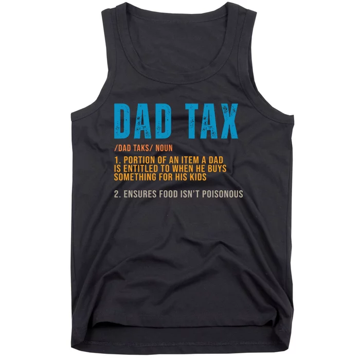 Dad Tax Definition Funny Fathers Day Tank Top