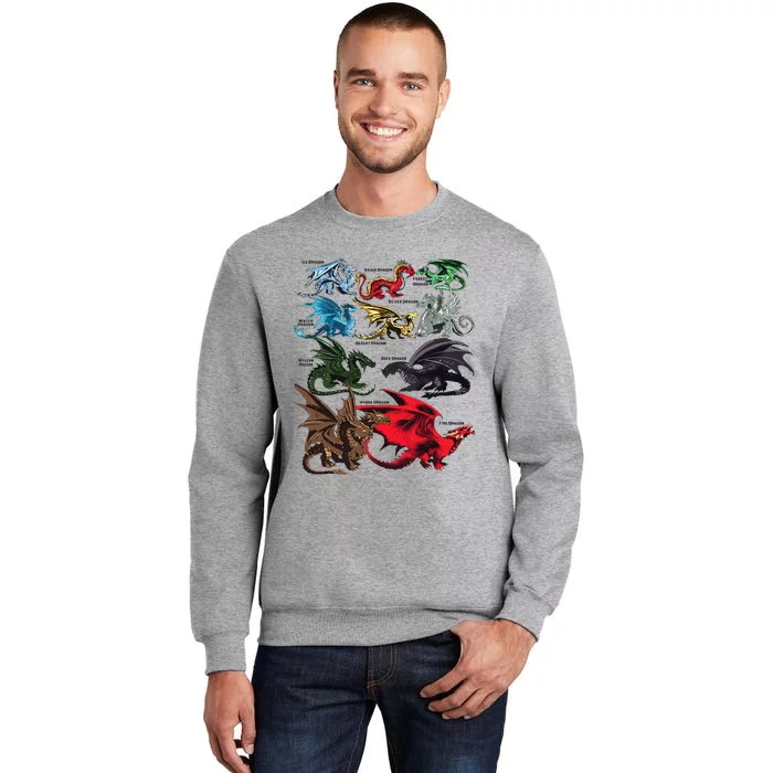 Dragon Types Dragon Lovers Dragons Tall Sweatshirt