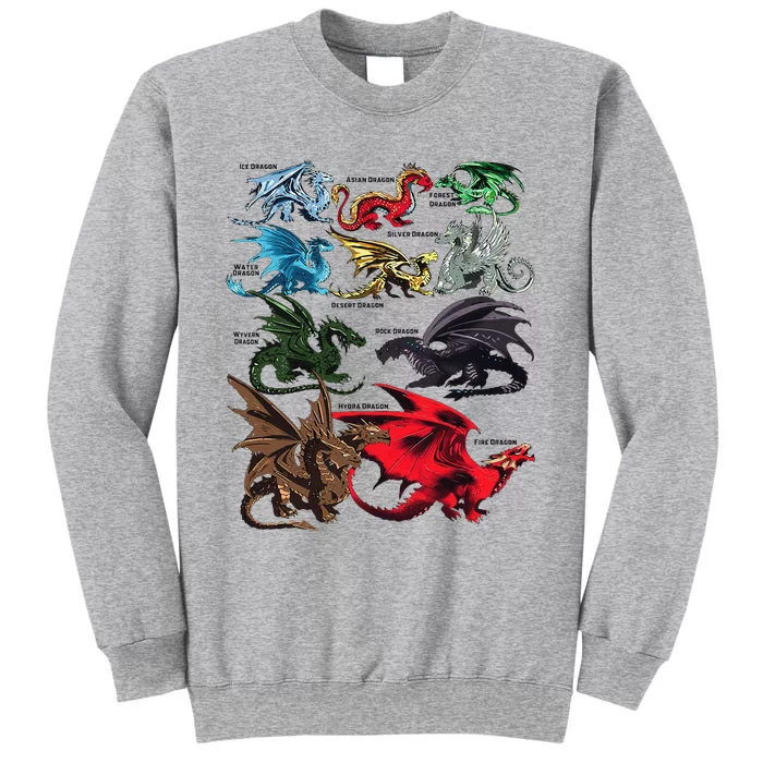 Dragon Types Dragon Lovers Dragons Tall Sweatshirt