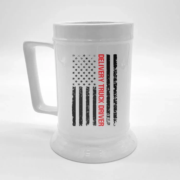 Delivery Truck Driver Funny Front & Back Beer Stein