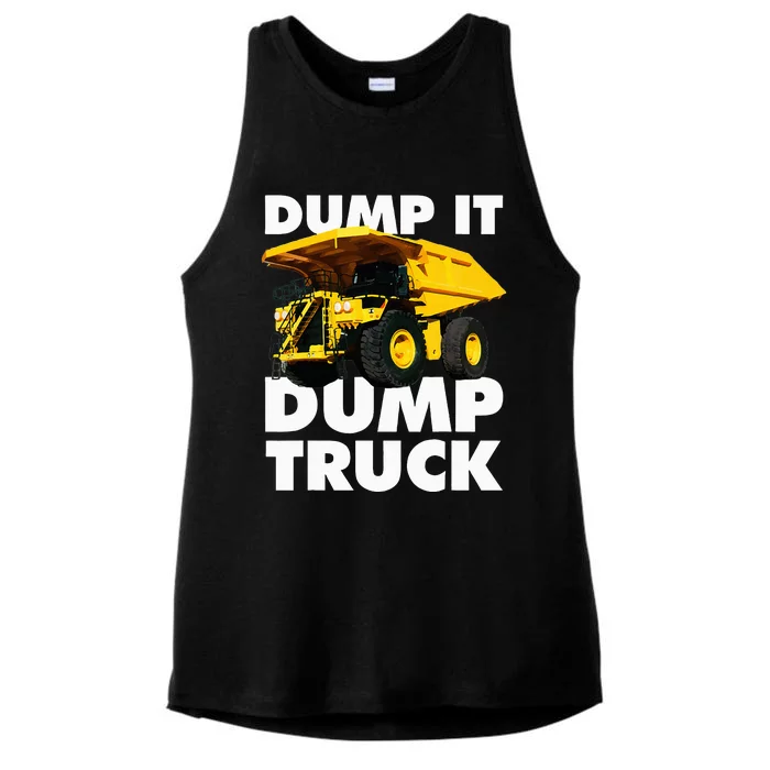 Dump Truck Ladies Tri-Blend Wicking Tank