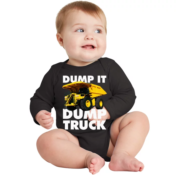 Dump Truck Baby Long Sleeve Bodysuit