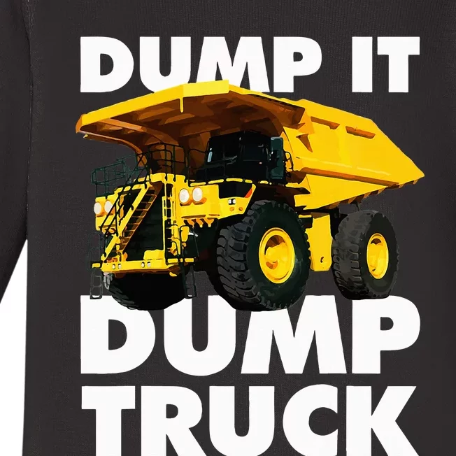 Dump Truck Baby Long Sleeve Bodysuit