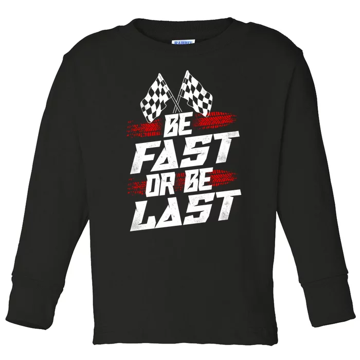 Dirt Track Drag Racing Race Vintage Gift Toddler Long Sleeve Shirt