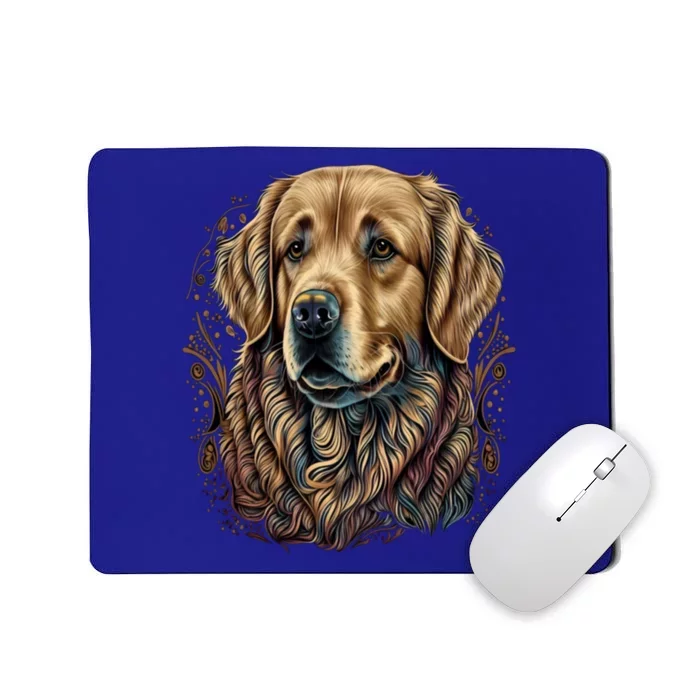 Dog Trainer Dala Art Golden Retriever Gift Mousepad